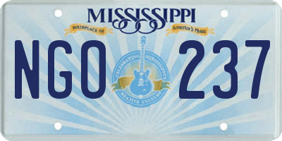 MS license plate NGO237