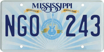 MS license plate NGO243