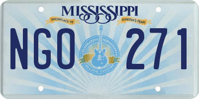 MS license plate NGO271