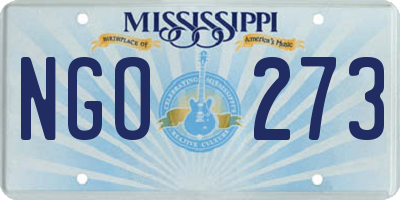MS license plate NGO273