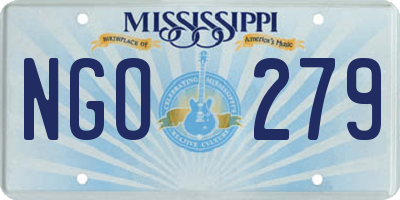 MS license plate NGO279