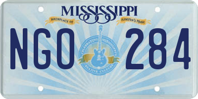 MS license plate NGO284