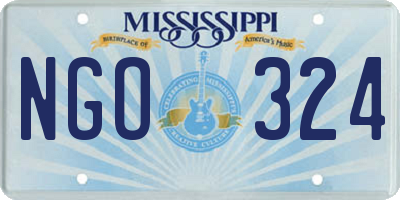 MS license plate NGO324