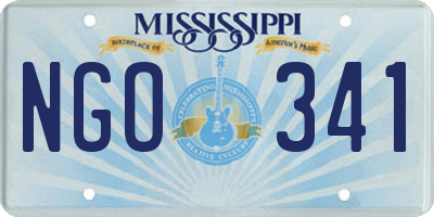 MS license plate NGO341