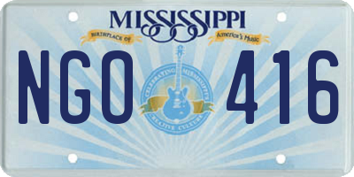 MS license plate NGO416