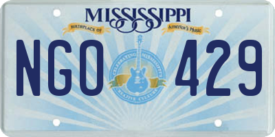 MS license plate NGO429