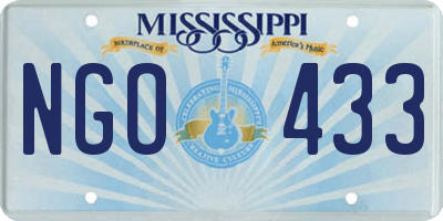 MS license plate NGO433