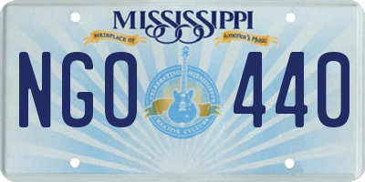 MS license plate NGO440