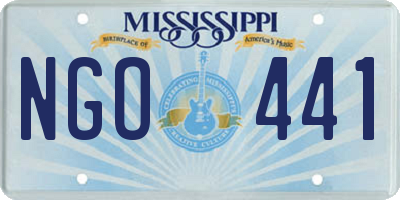 MS license plate NGO441