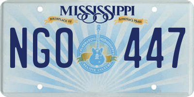 MS license plate NGO447