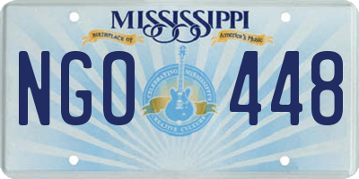 MS license plate NGO448