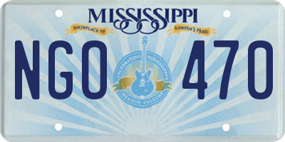 MS license plate NGO470