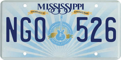 MS license plate NGO526
