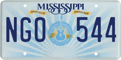 MS license plate NGO544