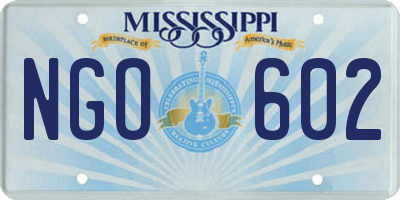 MS license plate NGO602