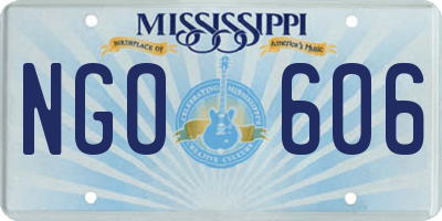 MS license plate NGO606