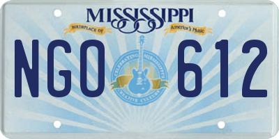 MS license plate NGO612