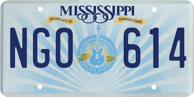 MS license plate NGO614