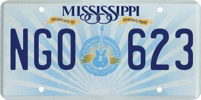 MS license plate NGO623