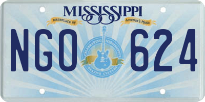 MS license plate NGO624