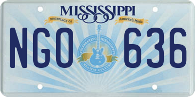 MS license plate NGO636