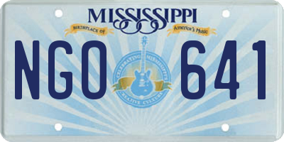 MS license plate NGO641