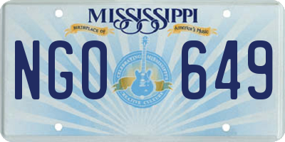MS license plate NGO649