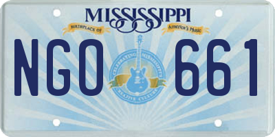 MS license plate NGO661