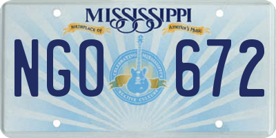 MS license plate NGO672