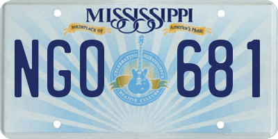 MS license plate NGO681
