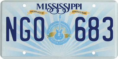 MS license plate NGO683