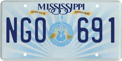 MS license plate NGO691