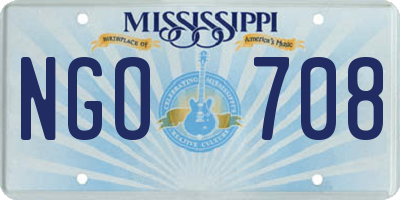 MS license plate NGO708