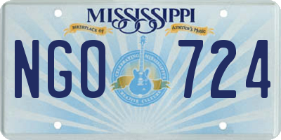 MS license plate NGO724
