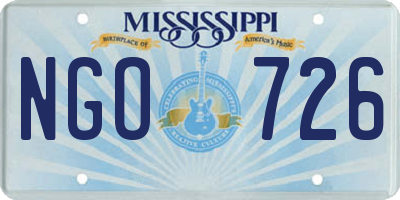 MS license plate NGO726