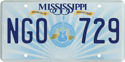 MS license plate NGO729