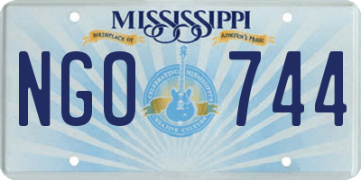 MS license plate NGO744