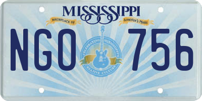 MS license plate NGO756