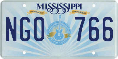 MS license plate NGO766