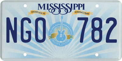 MS license plate NGO782