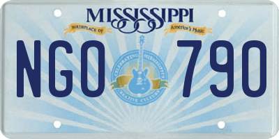 MS license plate NGO790