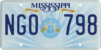 MS license plate NGO798