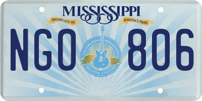 MS license plate NGO806