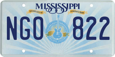 MS license plate NGO822