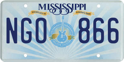 MS license plate NGO866
