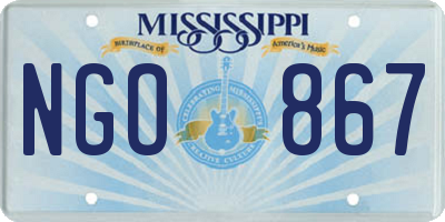 MS license plate NGO867