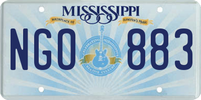 MS license plate NGO883