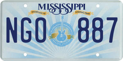 MS license plate NGO887