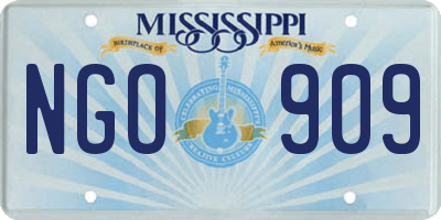 MS license plate NGO909