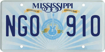 MS license plate NGO910